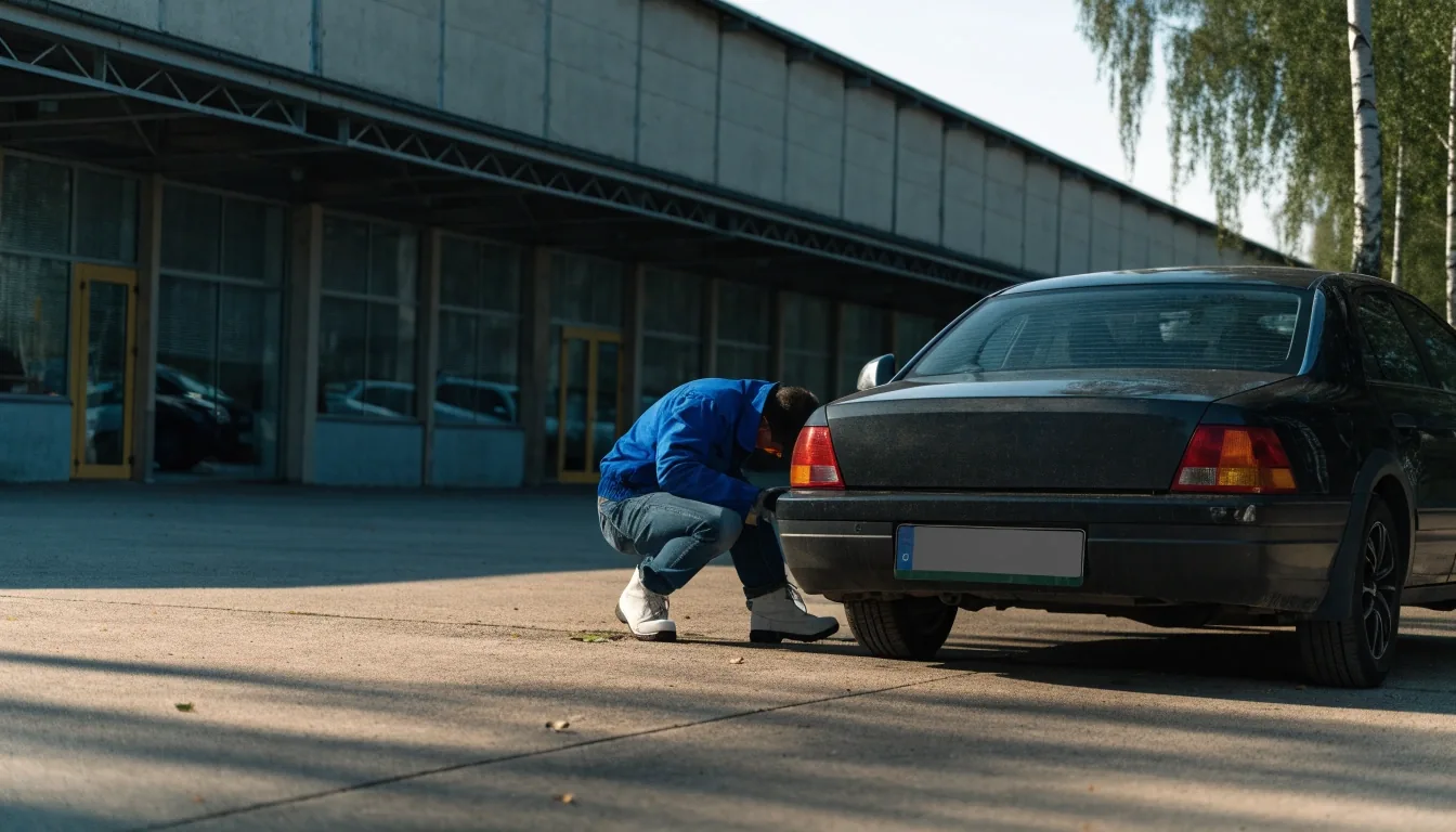 Maahantuotu käytetty auto katsastusasemalla ennen ensirekisteröintiä