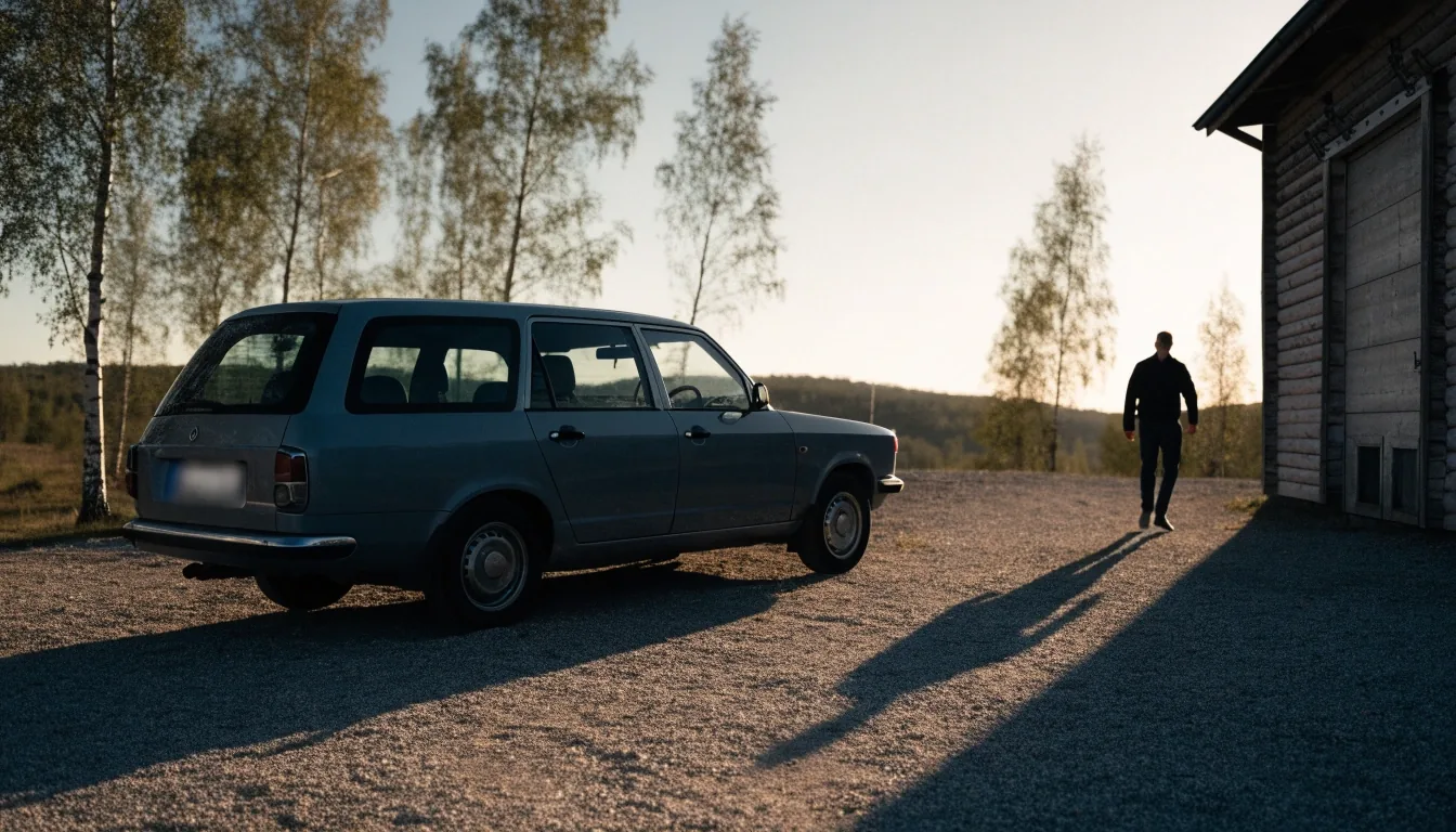 Auto seisoo pihalla sen jälkeen, kun se on poistettu rekisteristä