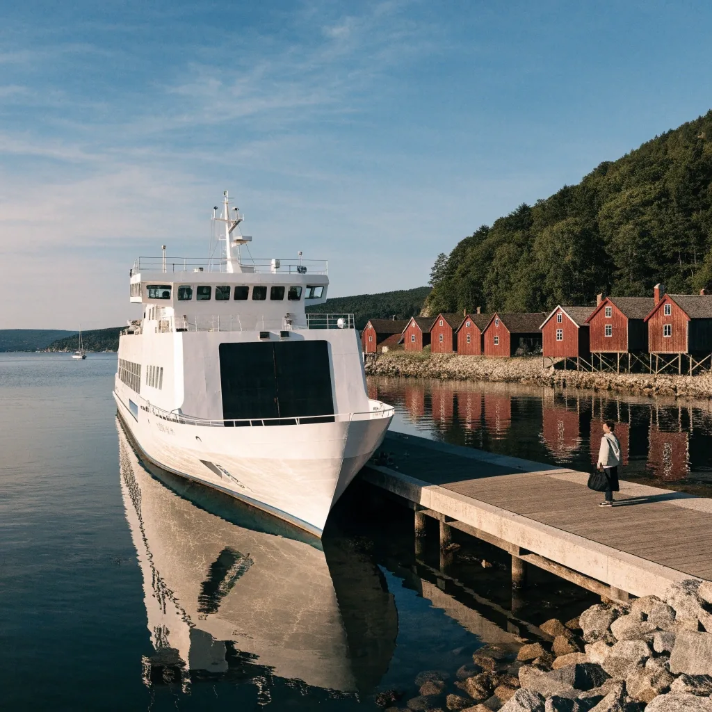 Autolautta saapuu Ahvenanmaan satamaan